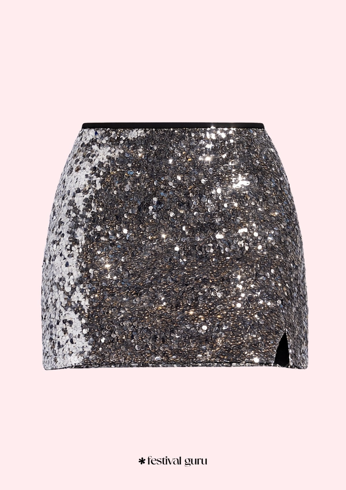 Silver sequins mini Skirt