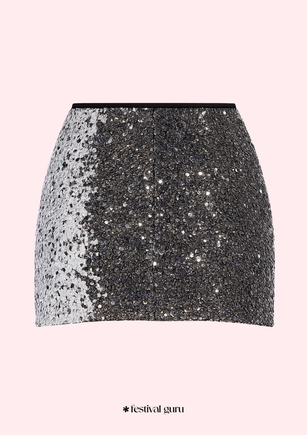 Silver sequins mini Skirt