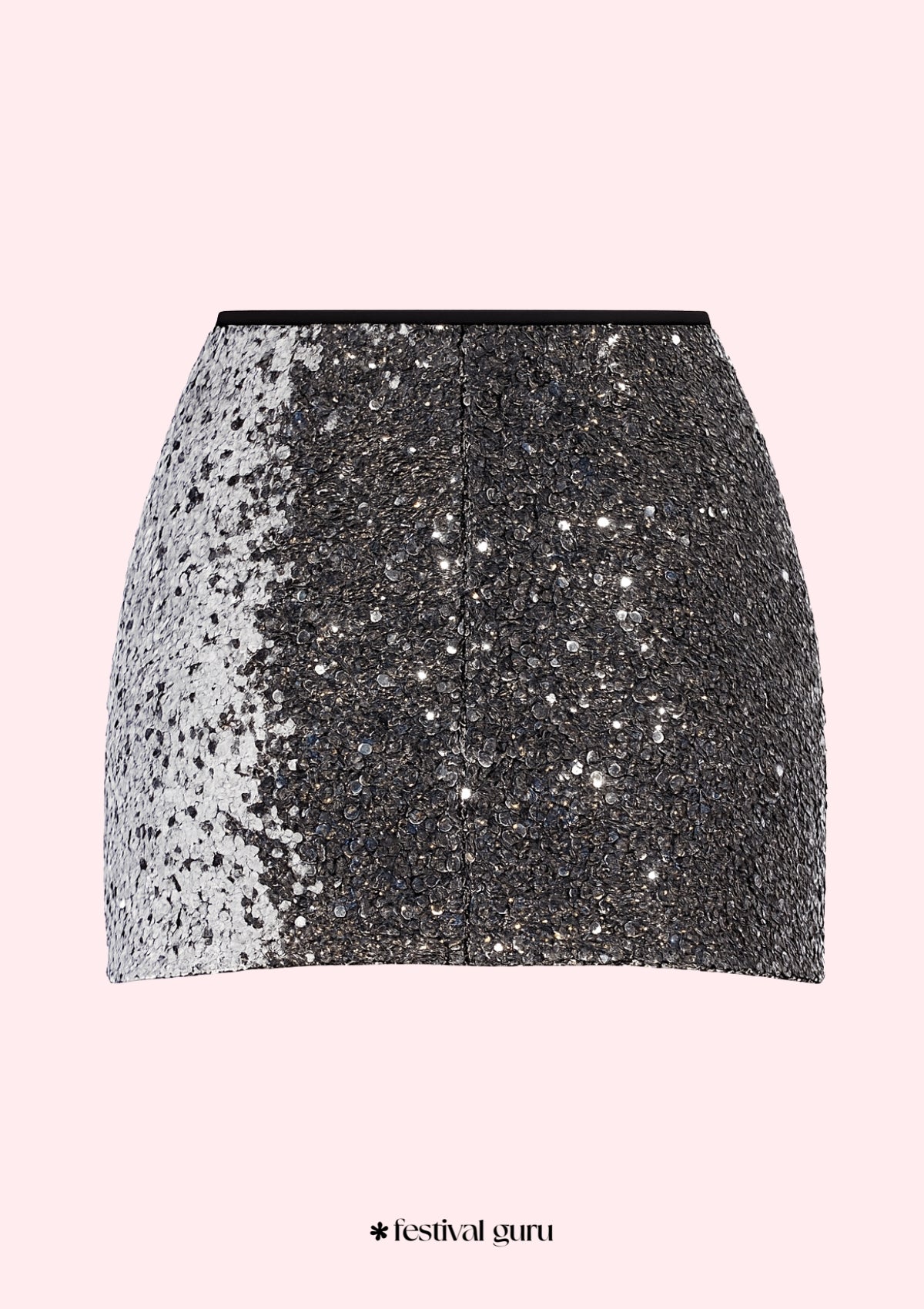 Silver sequins mini Skirt